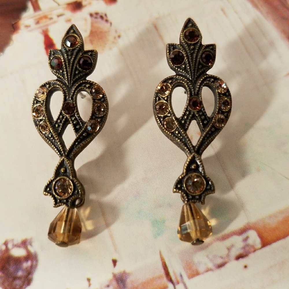 Chandelier Citrine Earrings